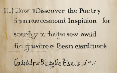 How to Discover the Best Sources for Poetry Inspiration and Essay Ideas